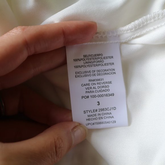 MY MICHELLE Sleeveless Lace Overlay Popover A-line Dress NWT! - White, Size 4 - Picture 13 of 16